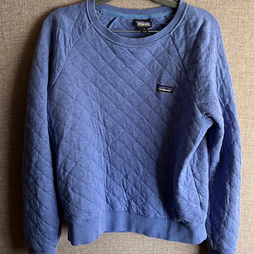 Patagonia Quilted crew sweatshirt Float Blue